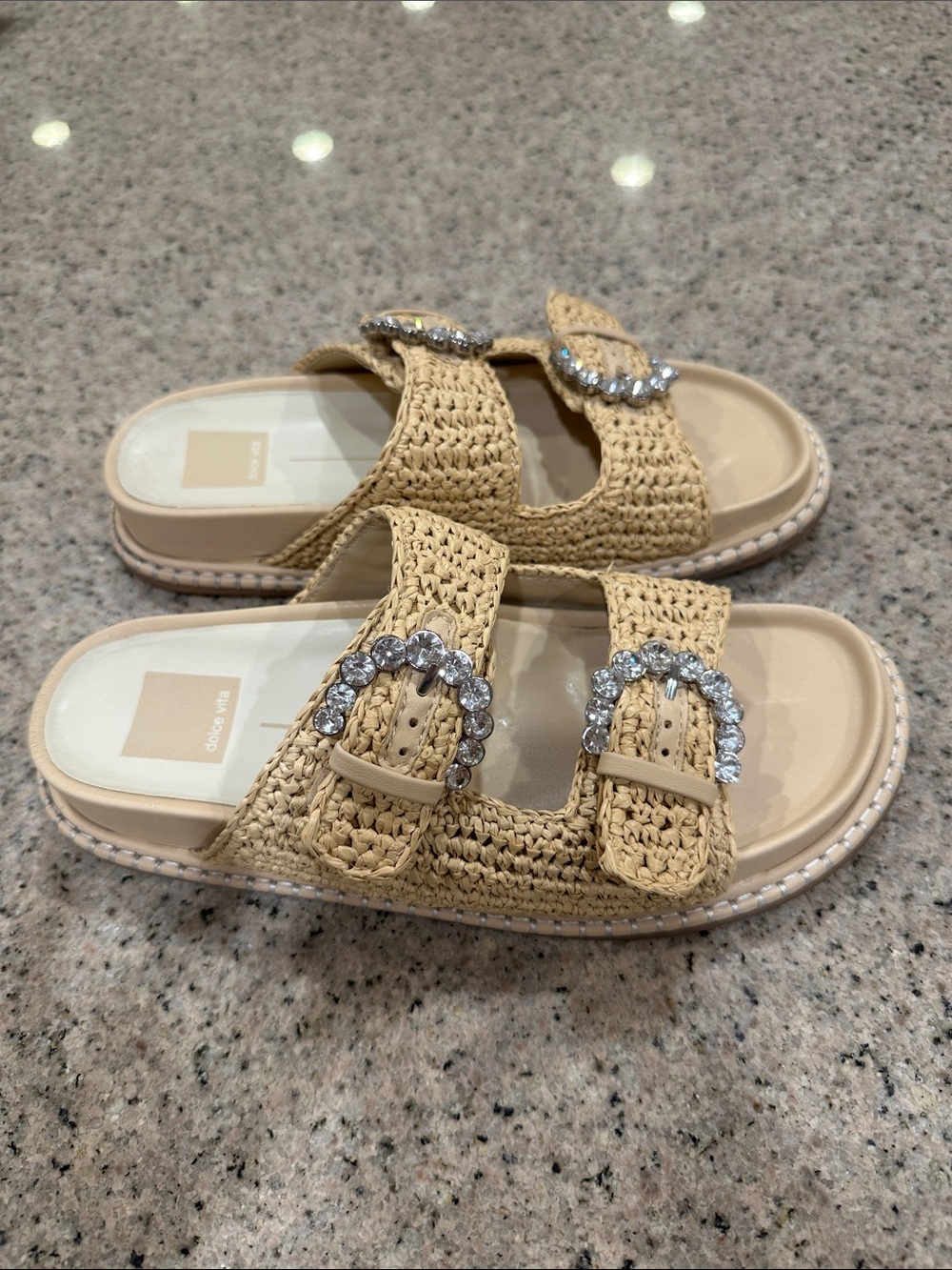 Dolce Vita Shauny Crystal Double-Buckle Footbed Sandals (women)